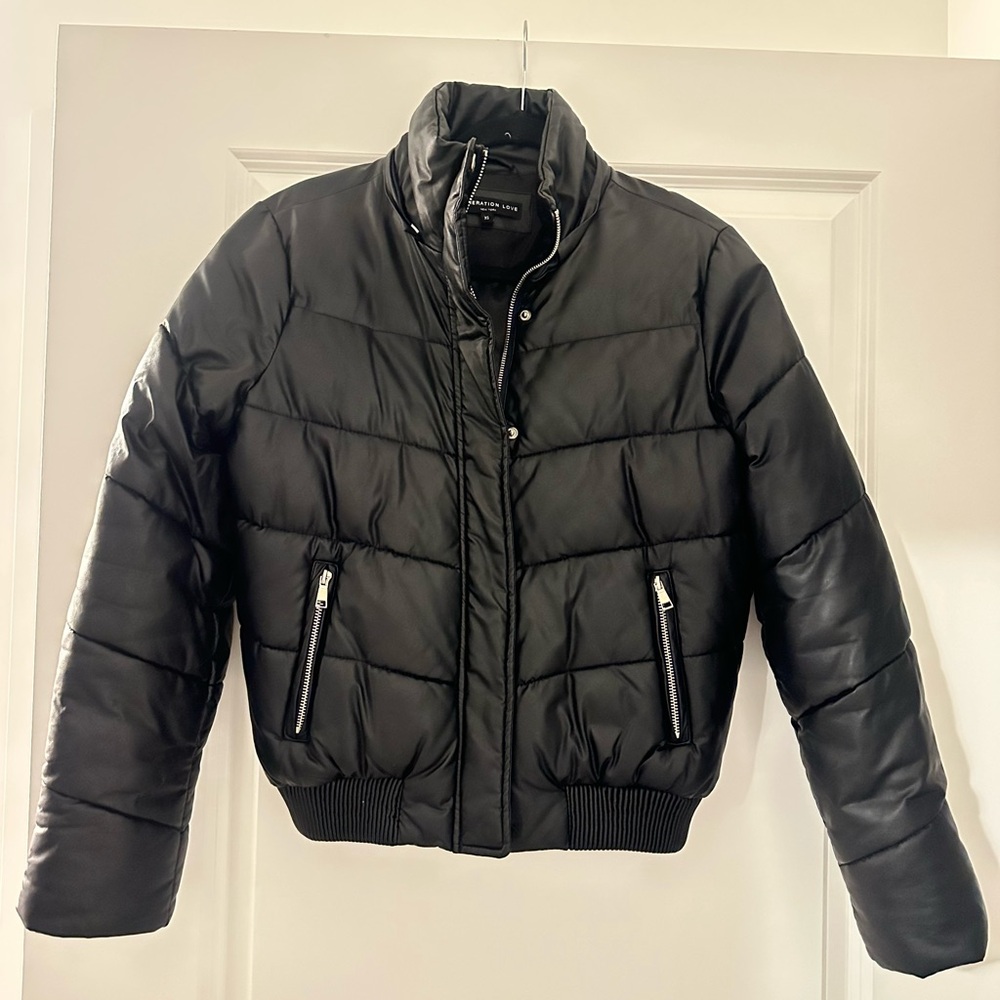 Generation love faux leather bomber